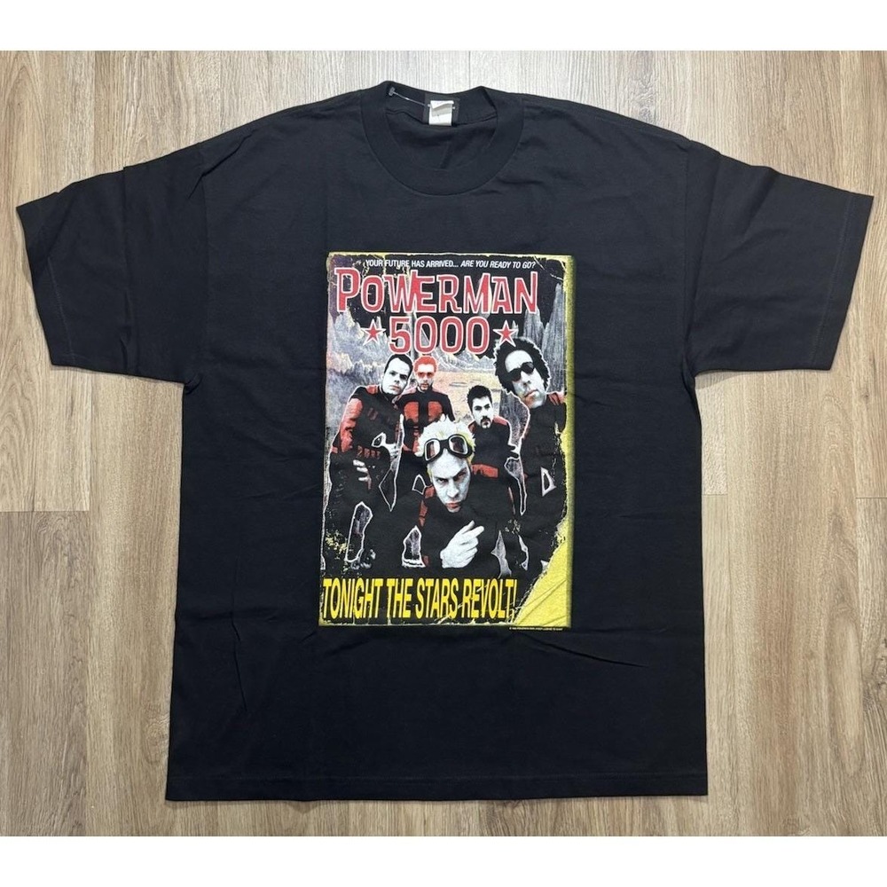 Vintage 1999 Powerman 5000 Tonight The Stars‎ Revolt Tour Band T Shirt Size XL